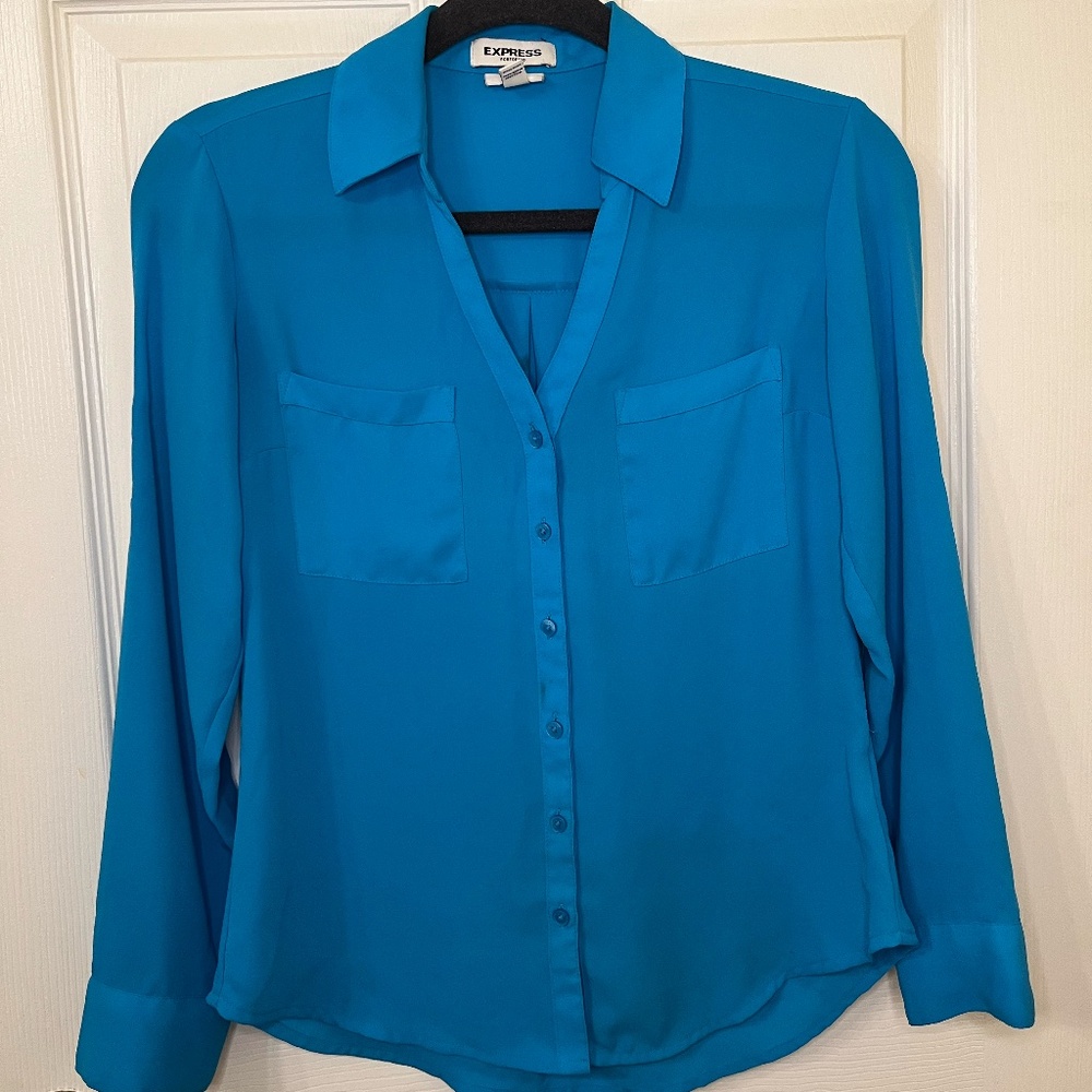 Express XS Sky Blue Portofino Blouse